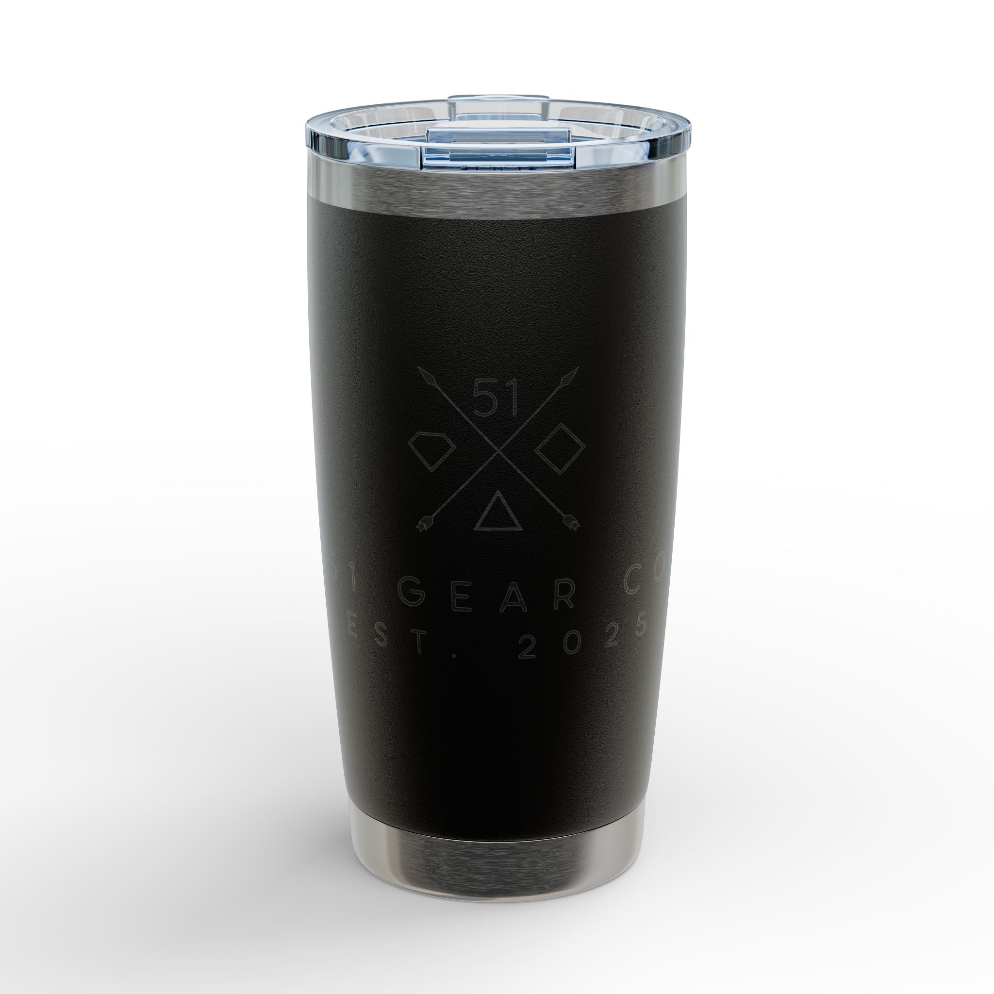 Engraved 20oz Stainless Steel Tumbler – Outdoor Adventure Logo