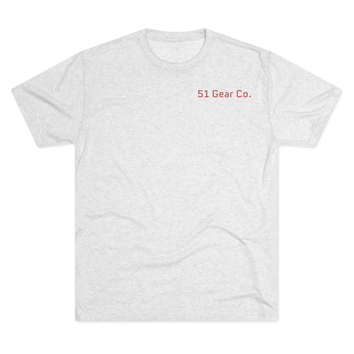 51 Gear Co. Minimal Logo Tee — Lightweight Tri‑Blend Crew T‑Shirt